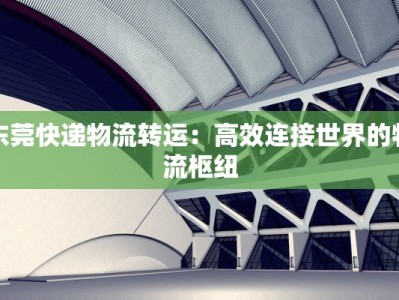 东莞快递物流转运：高效连接世界的物流枢纽