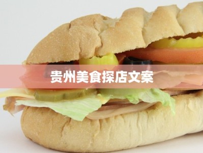 贵州美食探店文案