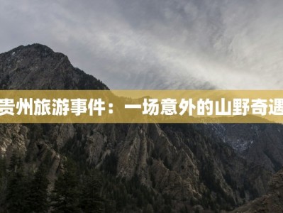 贵州旅游事件：一场意外的山野奇遇