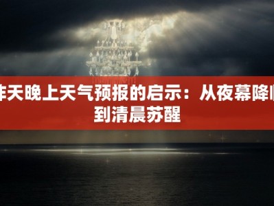 昨天晚上天气预报的启示：从夜幕降临到清晨苏醒